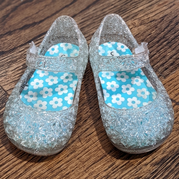 Silver Sparkle Jellies/Sandals for Babies - Size 3 - Picture 3 of 4